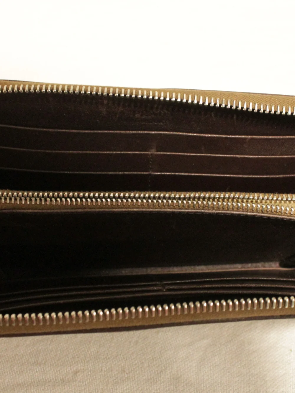 Prada Brown Canvas Wallet